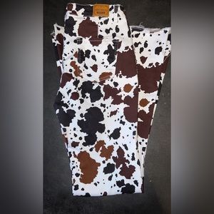 Cow Print Bellbottoms